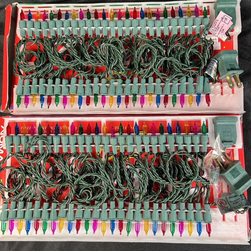 New VTG Set Of 2 - Noma‎ Expressions 50ct End To End Christmas Light Sets